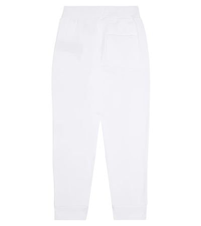 Balmain Logo Cotton Sweatpants In White