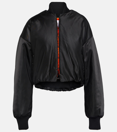 Shop Alaïa Oversized Bomber Jacket In Black