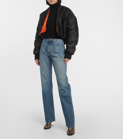 Alaïa Oversized Bomber Jacket In Black