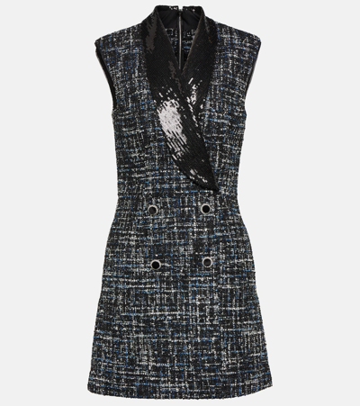 Shop Rebecca Vallance Jacques Embellished Tweed Minidress In Multicoloured