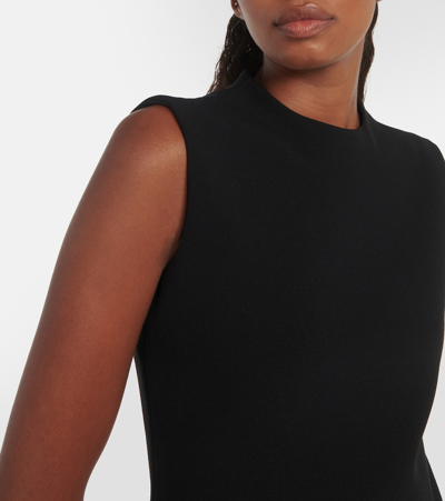 Alaïa `a-line Crepe Minidress In Black