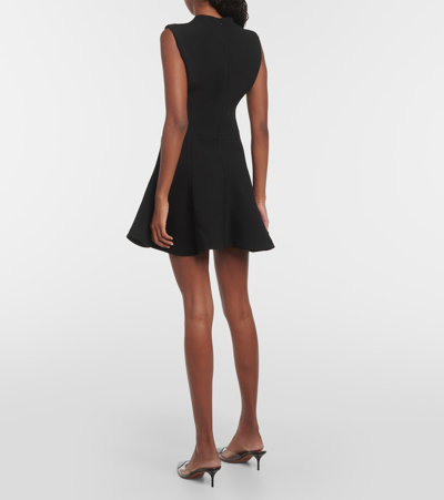 Alaïa `a-line Crepe Minidress In Black