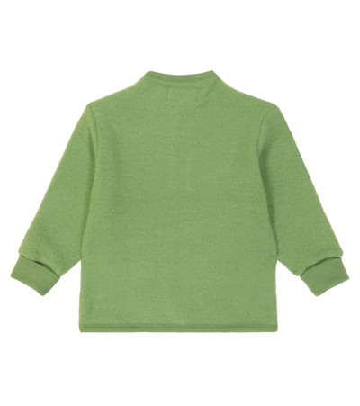 Molo Baby Umber Wool Cardigan In Green