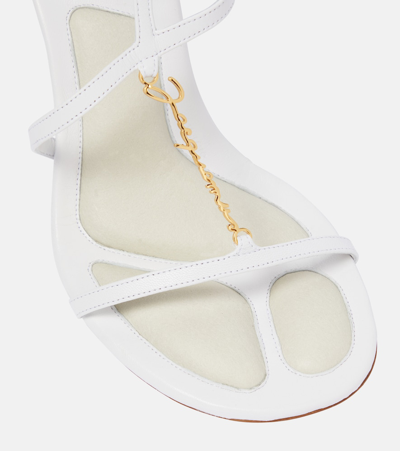 Shop Jacquemus Les Sandales Pralu Leather Sandals In White