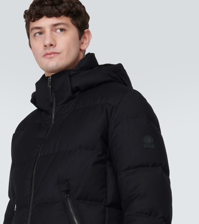 Shop Bogner Xamy Wool Down Jacket In Black
