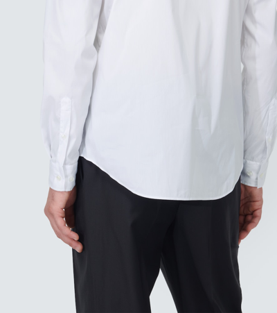 Shop Giorgio Armani Cotton-blend Shirt In White