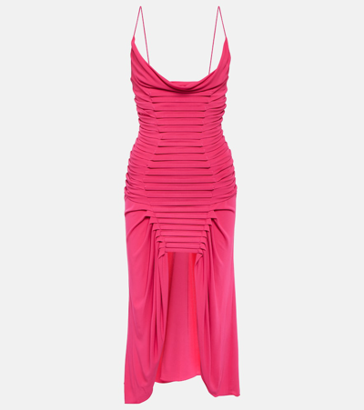 Shop Dion Lee Crepe Minidress In Pink