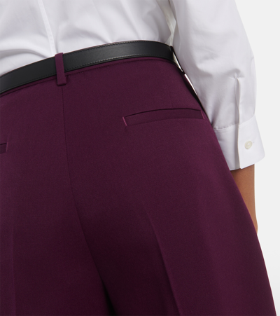 Jil Sander High-rise Wool Straight Pants In Red