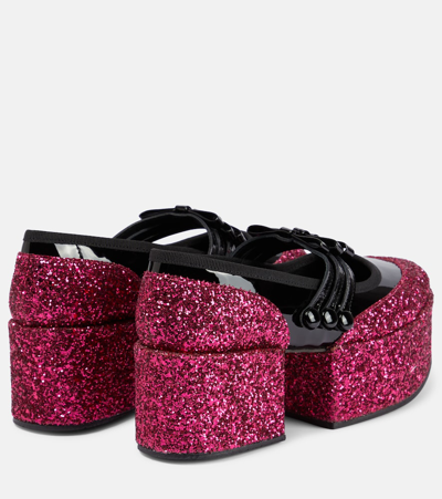 Noir Kei Ninomiya Glitter-embellished Loafers In Black
