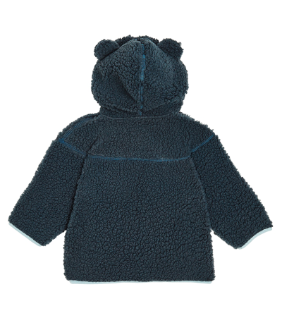 Shop Molo Baby Ummi Fleece Coat In Blue