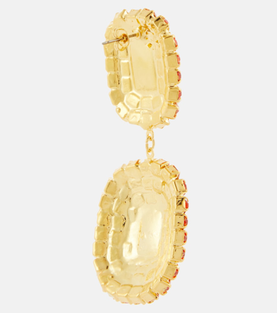 Shop Magda Butrym Embellished Drop Earrings In Orange