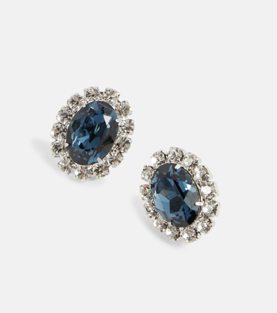Shop Jennifer Behr Diana Crystal-embellished Earrings In Blue