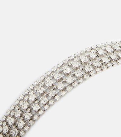 Shop Jennifer Behr Callaway Crystal-embellished Necklace In Silver