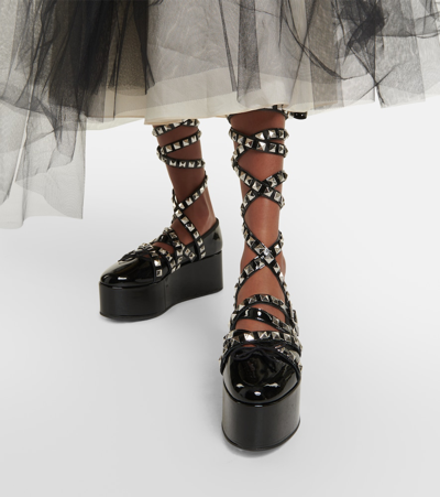Noir Kei Ninomiya X Repetto Studded Platform Flats In Black