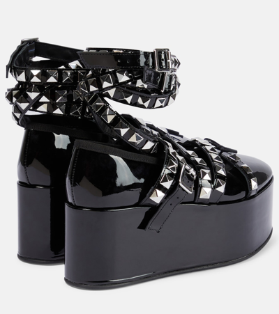 Shop Noir Kei Ninomiya X Repetto Studded Platform Flats In Black