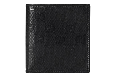 Pre-owned Gucci Gg Crystal Bi-fold Wallet Black