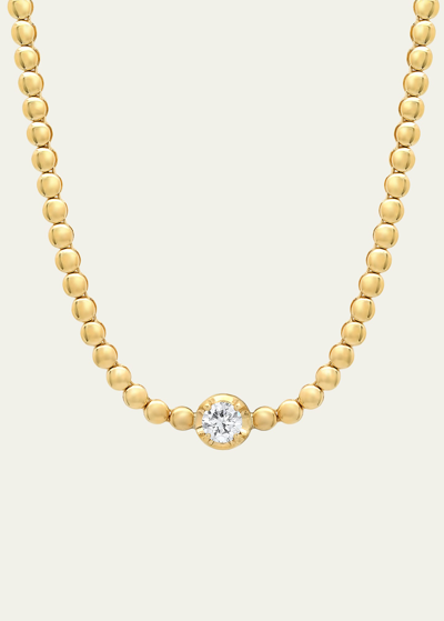 Shop Jennifer Meyer Diamond Tennis Necklace In Yg