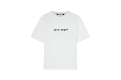 Pre-owned Palm Angels Classic Logo Slim T-shirt White/black
