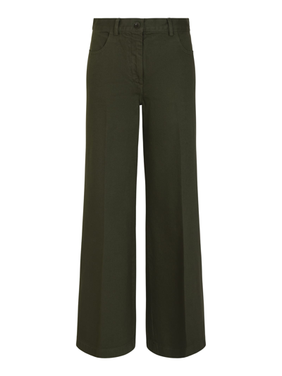 Shop Aspesi Straight Buttoned Trousers In Military