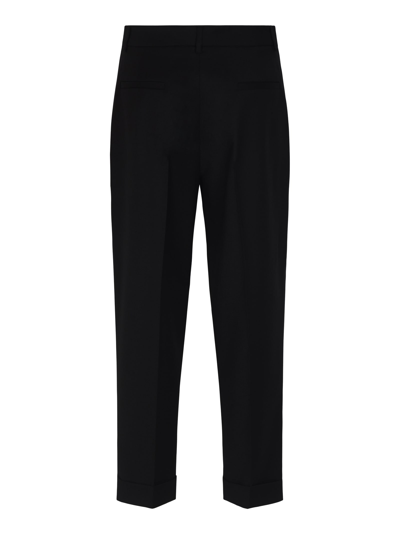 Shop Ql2 Concealed Fitted Trousers In Black