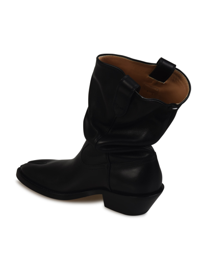 Shop Maison Margiela Cleft Toe Boots In Black