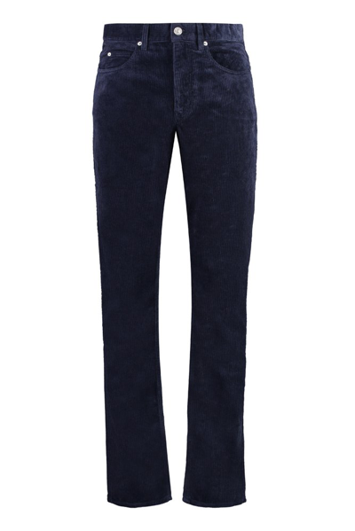 Shop Isabel Marant Jack Corduroy Trousers In Navy