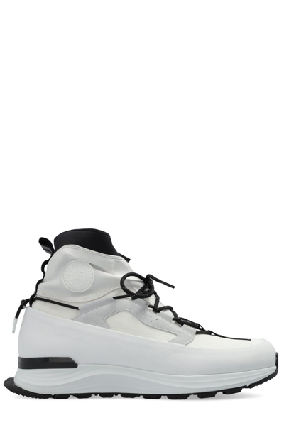 Shop Canada Goose Glacier Trail High Top Sneakers In White