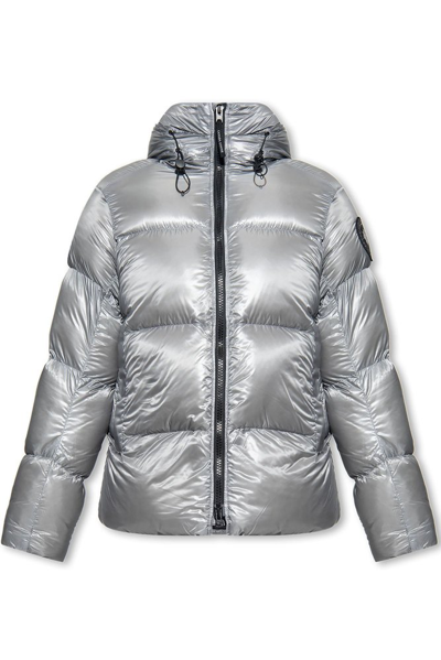 Shop Canada Goose Core Crofton Zipped Puffer Jacket In Grey