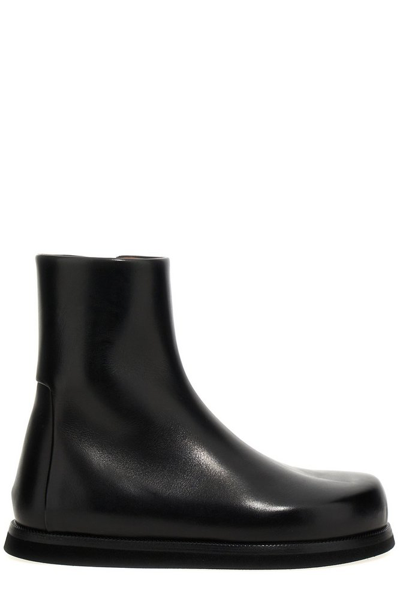 Shop Marsèll Accom Round Toe Ankle Boots In Black