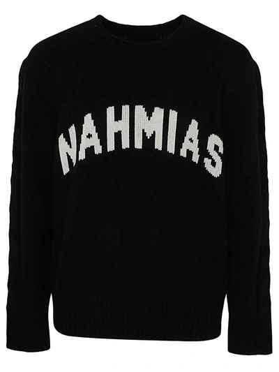 Shop Nahmias Intarsia Crewneck Clothing In Black