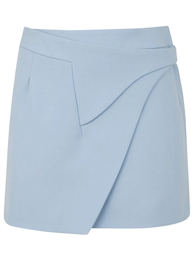 Shop Wardrobe.nyc Mini Wrap Skirt Clothing In Blue