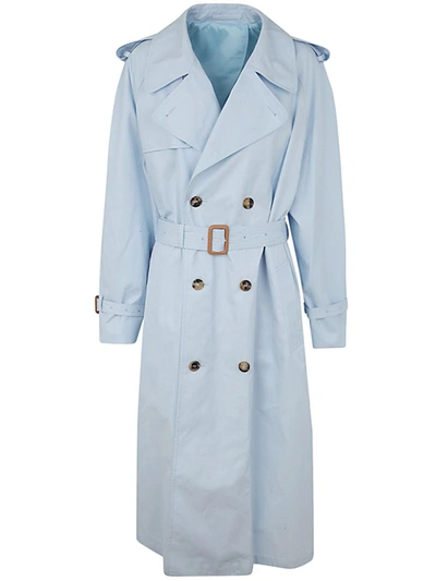 Shop Wardrobe.nyc Trench Coat Clothing In Blue