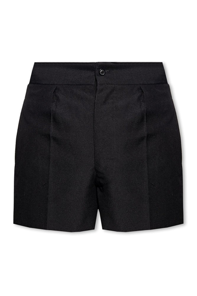 Shop Maison Margiela Pleat Detailed Shorts In Black