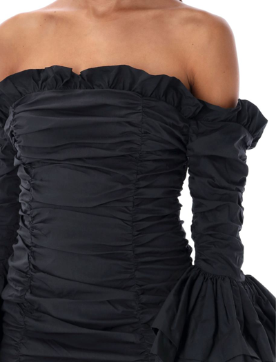 Shop Rotate Birger Christensen Rotate Ruffled Mini Dress In Black