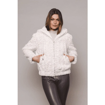 Shop Rino And Pelle Jorijn Faux Fur Jacket Dove In Brown
