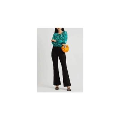 Shop Diane Von Furstenberg Black Gregory Flare Trousers