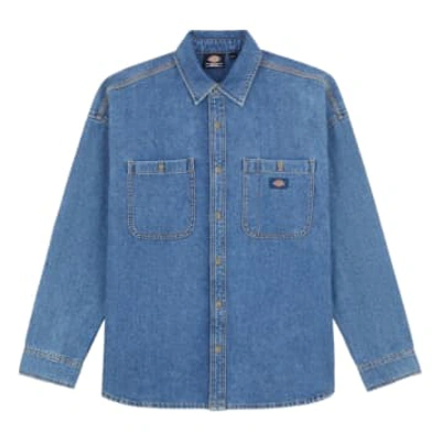 Shop Dickies Houston Men's Classic Blue Shirt