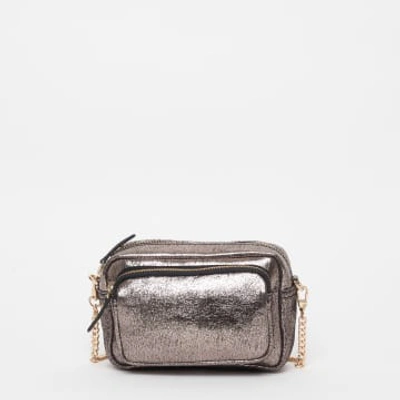Shop Petite Mendigote Stone Bag In Foil Argent