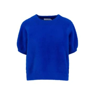 Shop Coster Copenhagen Fluffy Knit Jumper Blue