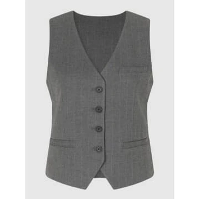 Shop Second Female Holsye Waistcoat Grey Melange