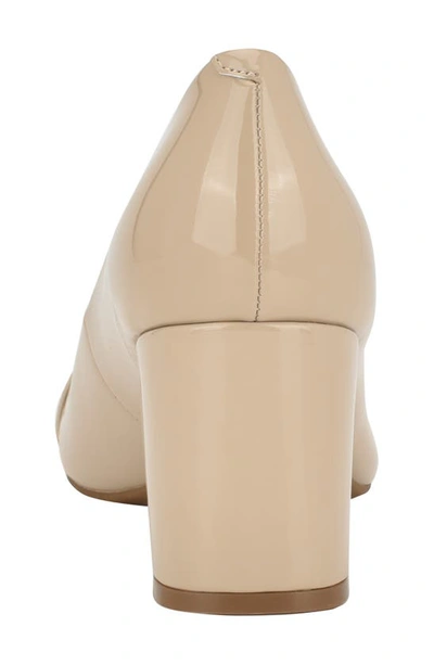 Calvin Klein Unesta Pointed Toe Pump In Taupe Pat