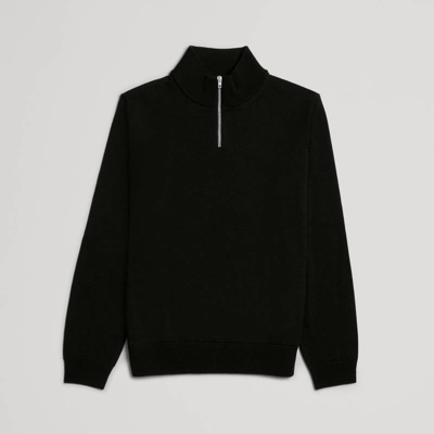 Shop Asket The Merino Half Zip Sweater Black