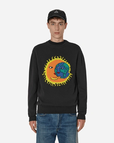 Shop Sky High Farm Character Crewneck Sweater In Black