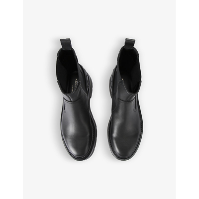 Shop Kurt Geiger London Women's Black Matilda Eagle-embellished Leather Ankle Boots