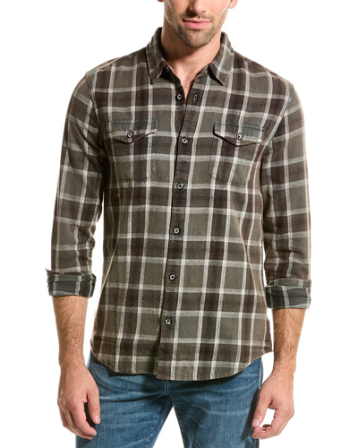 Shop John Varvatos Dale Regular Fit Western Shirt In Brown