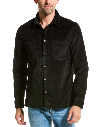 Shop John Varvatos Cole Regular Fit Corduroy Overshirt In Black