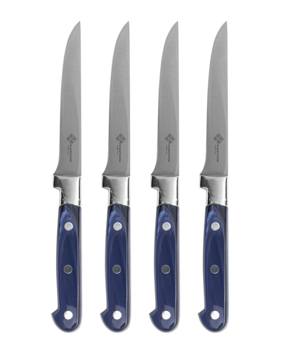 Shop Au Nain Set Of 4 Steak Knives With Pearlized Handles