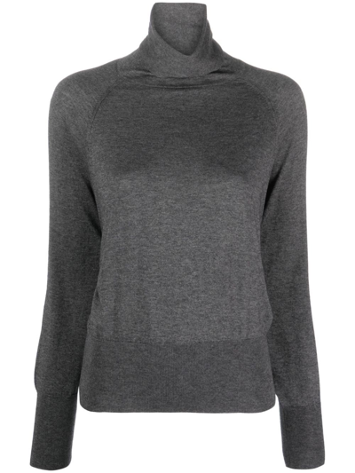 Shop Wild Cashmere Turtle-neck Sweater In Gray