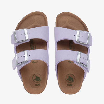 Shop Birkenstock Girls Lilac Purple Faux Leather Sandals