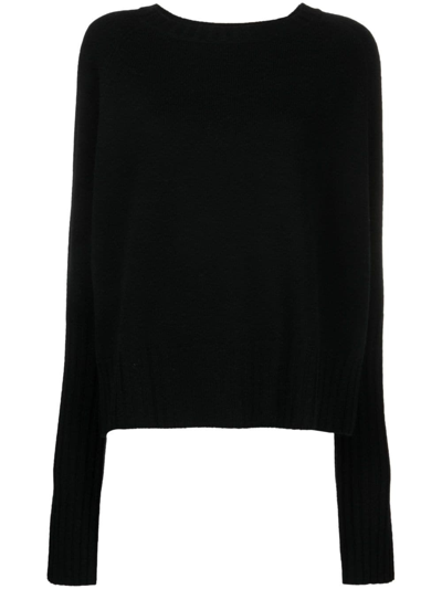 Shop Wild Cashmere Boat-neck Sweater In Black  